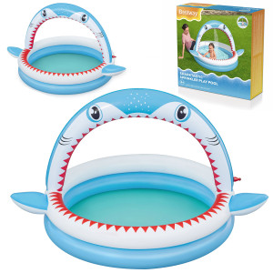 Басейн надувний дитячий Sharktastic Bestway 53157 163x127x92 см 