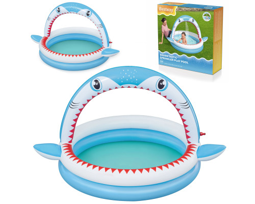 Басейн надувний дитячий Sharktastic Bestway 53157 163x127x92 см