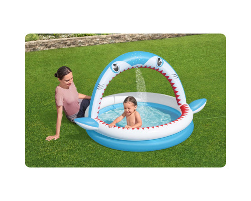 Басейн надувний дитячий Sharktastic Bestway 53157 163x127x92 см