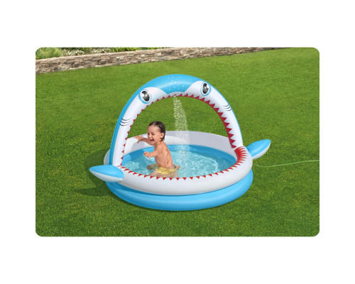 Басейн надувний дитячий Sharktastic Bestway 53157 163x127x92 см