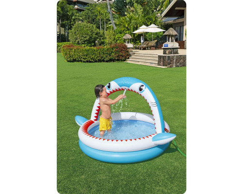 Басейн надувний дитячий Sharktastic Bestway 53157 163x127x92 см