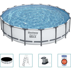 Басейн каркасний Bestway Steel Pro MAX з аксесуарами, 549x122 см - білий