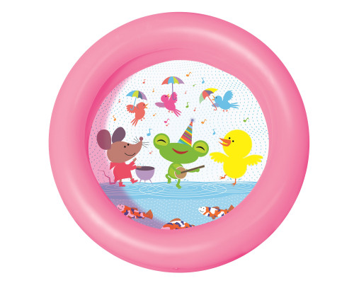 Басейн надувний дитячий Мишка, Жабка та Циплятко Bestway 51061 61х15 см