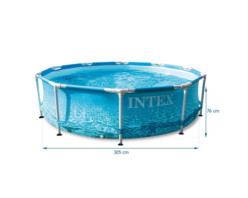 Басейн каркасний 10в1 INTEX 28208, 305 х 76 см (морський принт) Басейн каркасний 10в1 INTEX 28208, 305 х 76 см (морський принт)