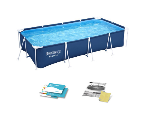 Басейн каркасний прямокутний 4в1 Bestway 56405N 400 x 211 x 81 см