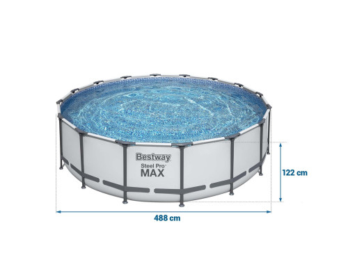 Басейн каркасний Bestway 5612Z Steel Pro Max 488 см Басейн каркасний Bestway 5612Z Steel Pro Max 488 см