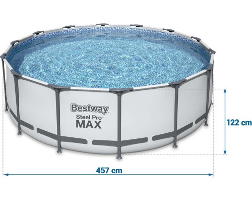 Басейн каркасний 18в1 Bestway 56438 Steel Pro Max 457 см Басейн каркасний 18в1 Bestway 56438 Steel Pro Max 457 см