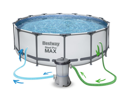 Басейн каркасний 18в1 Bestway 56438 Steel Pro Max 457 см Басейн каркасний 18в1 Bestway 56438 Steel Pro Max 457 см
