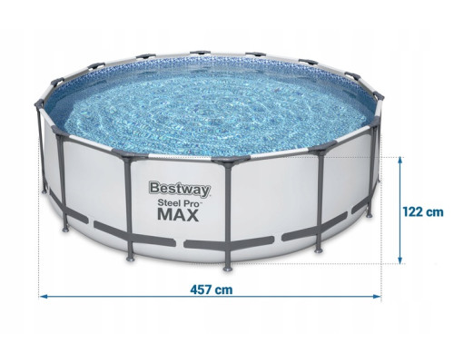 Басейн каркасний 18в1 Bestway 56438 Steel Pro Max 457 см Басейн каркасний 18в1 Bestway 56438 Steel Pro Max 457 см