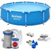 Басейн каркасний Bestway 305 x 76 см в комплекті з насосом 56679, блакитний