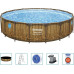 Басейн каркасний Bestway з аксесуарами 549 x 122 см - коричневий