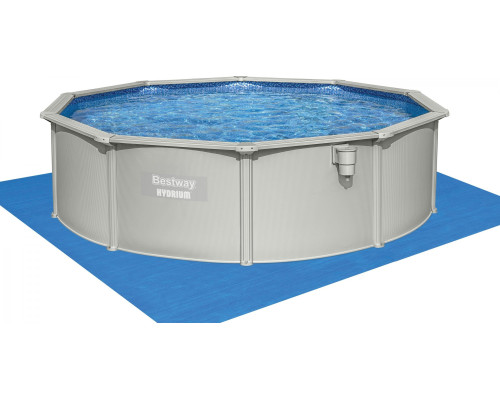 Басейн каркасний Bestway Hydrium 460 x 460 x 120 см, світло-сірий