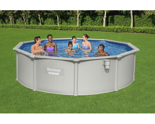 Басейн каркасний Bestway Hydrium 460 x 460 x 120 см, світло-сірий