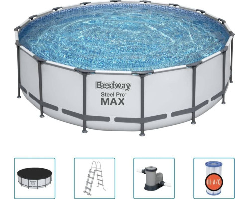 Басейн каркасний 6в1 Bestway 5612Z Steel Pro Max 488 см Басейн каркасний 6в1 Bestway 5612Z Steel Pro Max 488 см