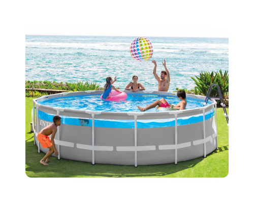 Басейн каркасний 11в1 INTEX 26730, 488 x 122 см, сірий