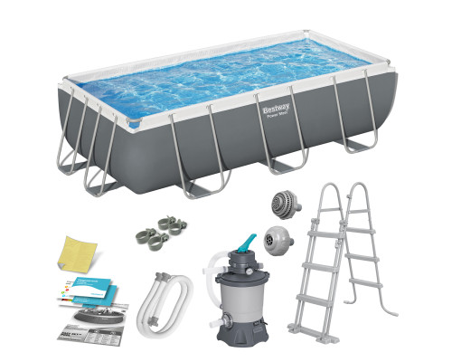 Басейн каркасний прямокутний 10в1 Bestway 56442 404 x 201 x 100 см Басейн каркасний прямокутний 10в1 Bestway 56442 404 x 201 x 100 см