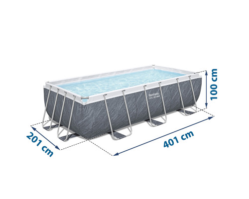 Басейн каркасний прямокутний 11в1 Bestway 56721, 404 x 201 x 100 см