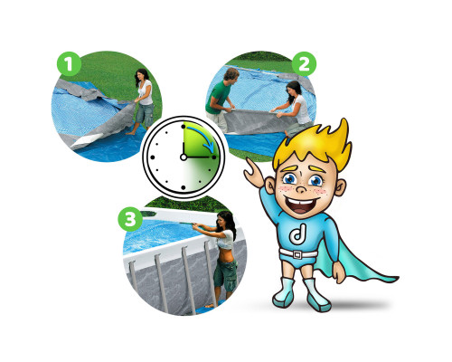 Басейн каркасний прямокутний 11в1 Bestway 56721, 404 x 201 x 100 см