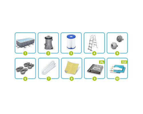 Басейн каркасний прямокутний 11в1 Bestway 56721, 404 x 201 x 100 см