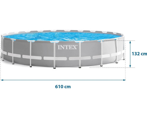 Басейн каркасний 12в1 INTEX 26756, 610 х 132 см, сірий Басейн каркасний 12в1 INTEX 26756, 610 х 132 см, сірий