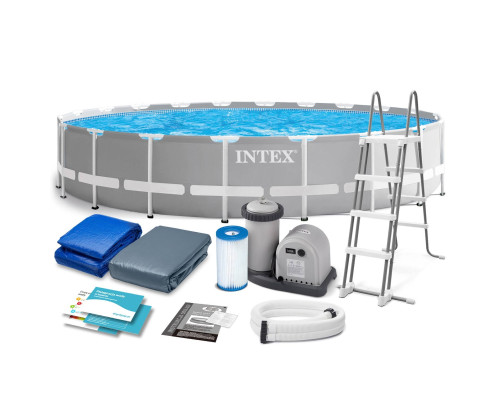 Басейн каркасний 12в1 INTEX 26756, 610 х 132 см, сірий Басейн каркасний 12в1 INTEX 26756, 610 х 132 см, сірий