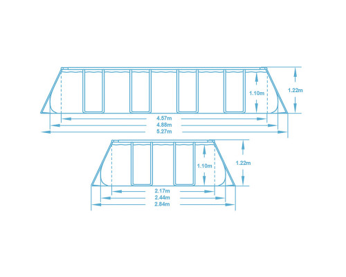 Basen ogrodowy stelażowy 488 x 244 x 122 cm 18w1 Bestway 56670 Basen ogrodowy stelażowy 488 x 244 x 122 cm 18w1 Bestway 56670