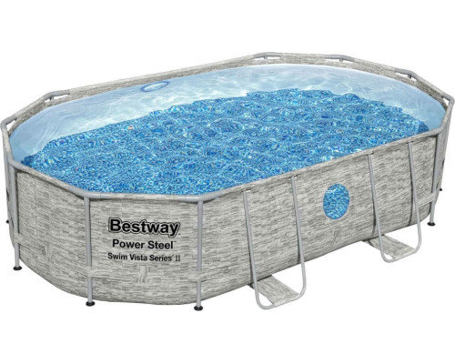Басейн каркасний овальний Bestway Power з аксесуарами, 488 x 305 x 107 см - сірий Басейн каркасний овальний Bestway Power з аксесуарами, 488 x 305 x 107 см - сірий