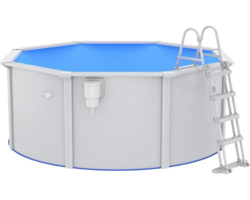 Басейн каркасний vidaXL 300 x 120 см, білий + драбина Басейн каркасний vidaXL 300 x 120 см, білий + драбина