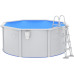 Басейн каркасний vidaXL 300 x 120 см, білий + драбина