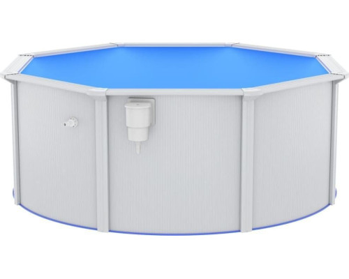 Басейн каркасний vidaXL 300 x 120 см, білий + драбина Басейн каркасний vidaXL 300 x 120 см, білий + драбина