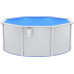 Басейн каркасний vidaXL 300 x 120 см, білий + драбина