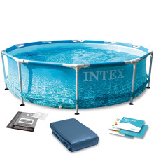 Басейн каркасний 6в1 INTEX 28206, 305 х 76 см, морський принт