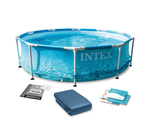 Басейн каркасний 6в1 INTEX 28206, 305 х 76 см, морський принт