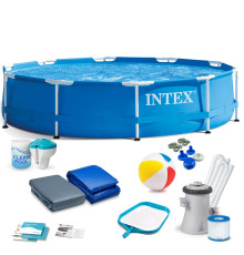 Басейн каркасний 16в1 INTEX 28200, 305 x 76 см, блакитний