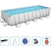 Басейн каркасний прямокутний 6в1 Bestway 5611Z Power Steel 640 x 274 см - білий