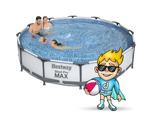 Басейн каркасний 16в1 Bestway 56416 366 x 76 см + машина для створення бульбашок Басейн каркасний 16в1 Bestway 56416 366 x 76 см + машина для створення бульбашок
