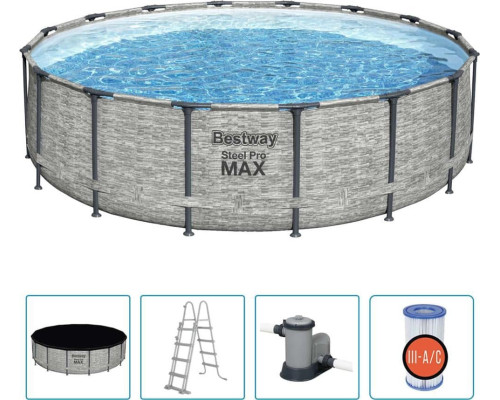 Басейн каркасний Bestway Power Steel, круглий, 488x122 см Басейн каркасний Bestway Power Steel, круглий, 488x122 см