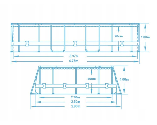 Басейн каркасний Bestway 56714N 427 х 250 х 100 см