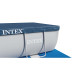 Басейн каркасний овальний 21в1 INTEX 26796, 503 x 274 x 122 см, сірий + машина для створення бульбашок