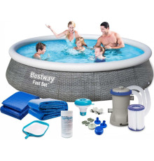 Басейн надувний 9в1 Bestway 57376, 396 x 84 см