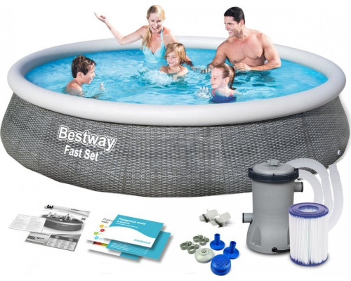 Басейн надувний 9в1 Bestway 57376, 396 x 84 см Басейн надувний 9в1 Bestway 57376, 396 x 84 см
