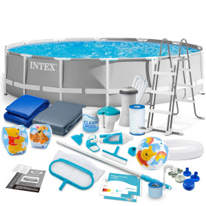 Басейн каркасний 21в1 INTEX 26720, 427 х 107 см, сірий