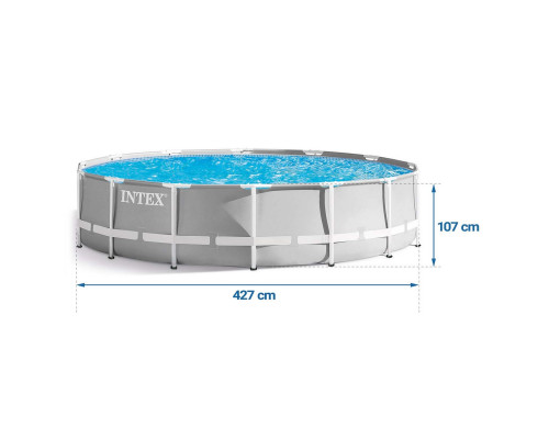 Басейн каркасний 21в1 INTEX 26720, 427 х 107 см, сірий Басейн каркасний 21в1 INTEX 26720, 427 х 107 см, сірий