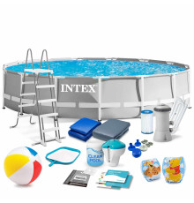 Басейн каркасний 18в1 INTEX 26724, 457 x 107 см, сірий