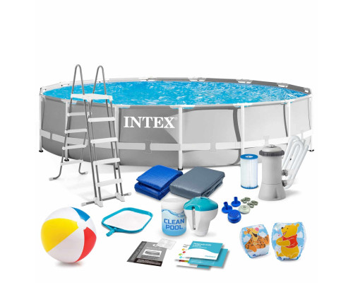 Басейн каркасний 18в1 INTEX 26724, 457 x 107 см, сірий