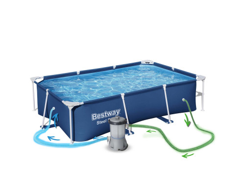 Басейн каркасний прямокутний 15в1 Bestway 56403N, 259 x 170 x 61 см
