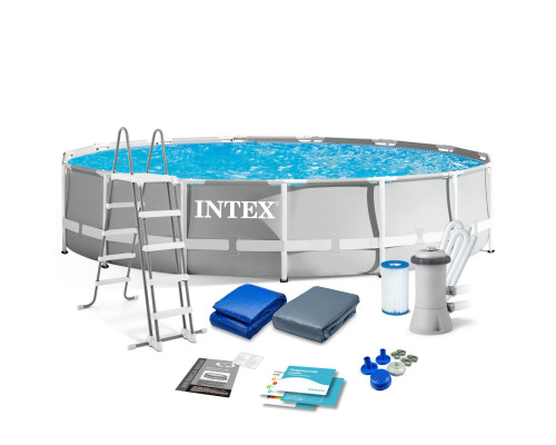Басейн каркасний 12в1 INTEX 26724, 457 x 107 см, сірий Басейн каркасний 12в1 INTEX 26724, 457 x 107 см, сірий