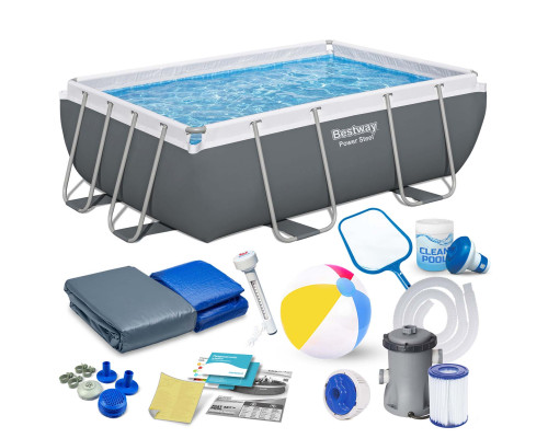 Басейн каркасний прямокутний 16в1 Bestway 56629N, 282 x 196 x 84 см Басейн каркасний прямокутний 16в1 Bestway 56629N, 282 x 196 x 84 см