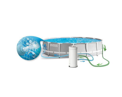 Басейн каркасний 12в1 INTEX 26720, 427 x 107 см, сірий