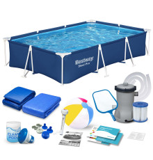 Басейн каркасний прямокутний 16в1 Bestway 56404N, 300 x 201 x 66 см